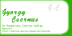 gyorgy csernus business card